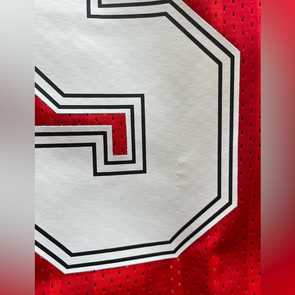 Adidas Red Mesh Striped Tank Side Slit Dress with Embroidered Emblem & Signature - Picture 9 of 9